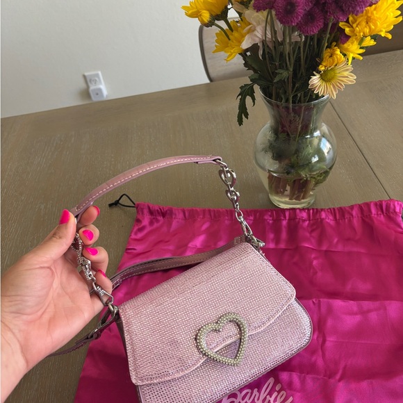 Aldo Pink Mini Bag with Heart Detail - Picture 1 of 8